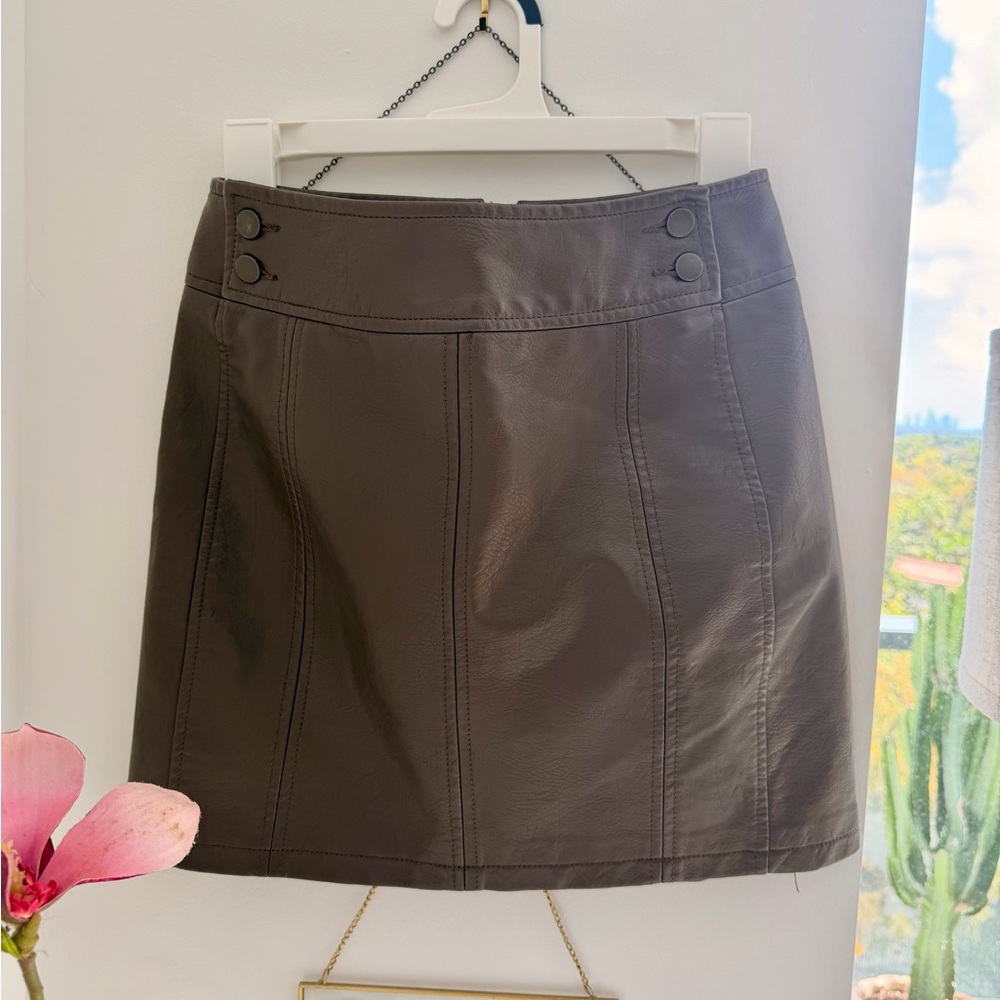 Free people Vegan Faux Leather Mini Skirt - Picture 2 of 7
